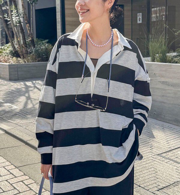 MAQWEL「【新色追加】【MAQWEL/マクウェル】ウォッシャブルBIGラガーシャツ」|シャツ・ブラウス|グレー系1