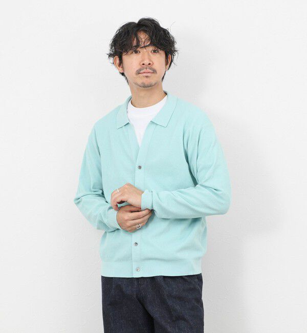 NOLLEY'S goodman「《SERIYA Cotton》吸湿カノコ襟付きカーディガン 26SS」|カーディガン|