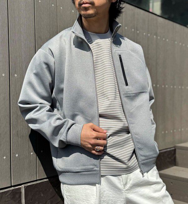 NOLLEY'S goodman「《セットアップ対応》ダブルニットZIPスタンドカラー 26SS」|ブルゾン・スタジャン|ミディアムグレー