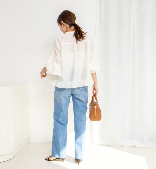 NOLLEY'S「ウォッシャブルシアー裾フリルブラウス」|シャツ・ブラウス|