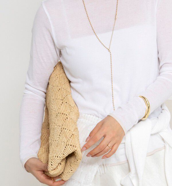 NOLLEY'S「ウォッシャブルシアー配色ロンＴ」|Tシャツ・カットソー|