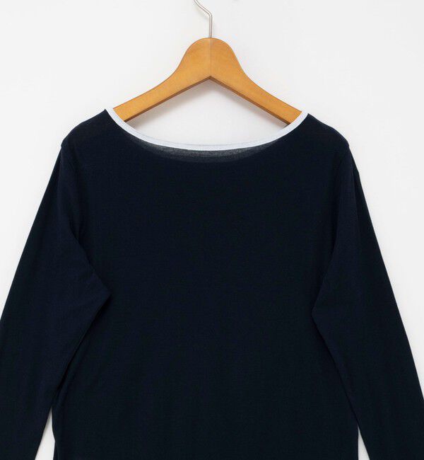 NOLLEY'S「ウォッシャブルシアー配色ロンＴ」|Tシャツ・カットソー|