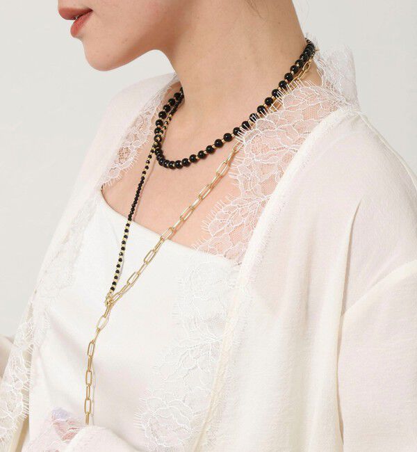 grace grace「【grace grace/グラスグラス】ラウンド天然石ネックレス」|ネックレス|