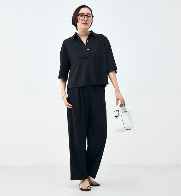 NOLLEY'S「《セットアップ対応》ウォッシャブルイージーツイルセミワイドパンツ」|その他|