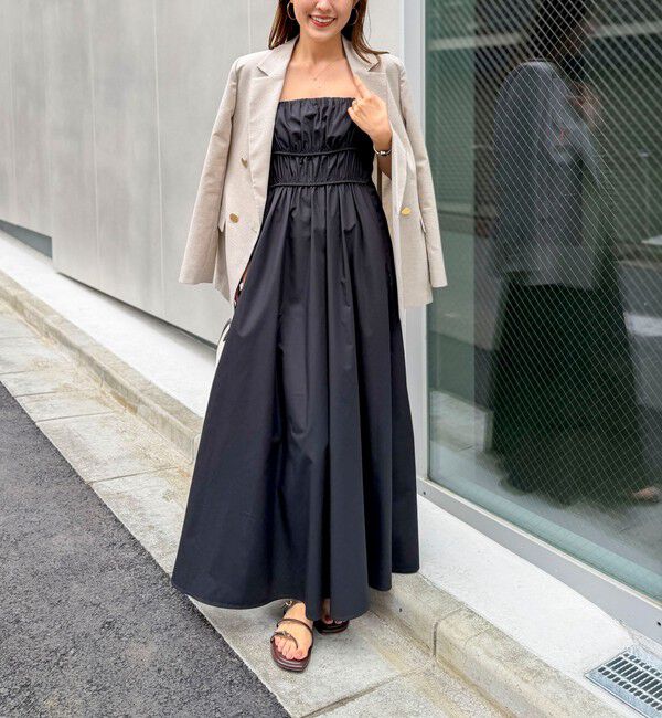 NOLLEY'S「ウォッシャブル2WAYギャザーキャミワンピース」|ワンピース|