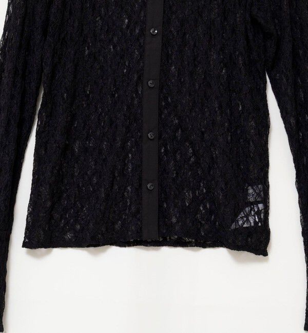 MAQWEL「【MAQWEL/マクウェル】ウォッシャブルストレッチレースシャツ」|シャツ・ブラウス|