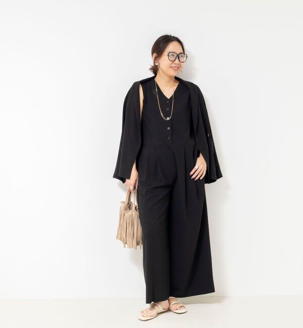 NOLLEY'S sophi「《セットアップ対応》ウォッシャブルエアリージョーゼットドレープライトジャケット」|テーラードジャケット|