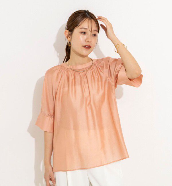 NOLLEY'S「ウォッシャブルボリュームスリーブ2WAYシアーブラウス」|シャツ・ブラウス|