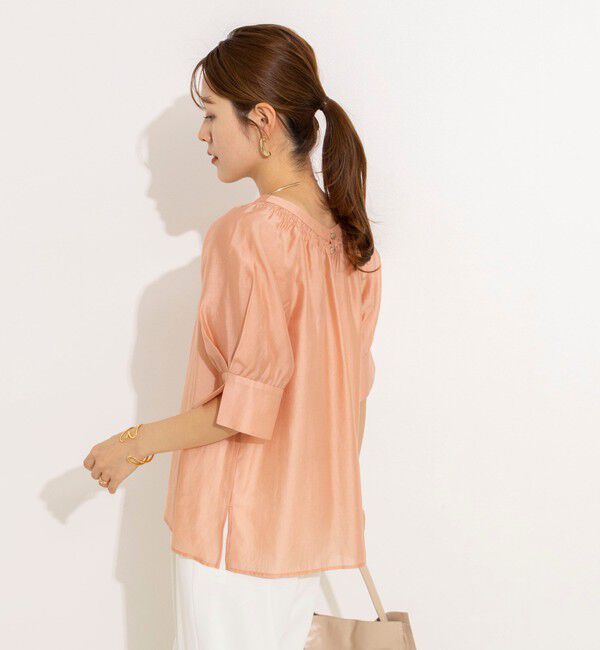 NOLLEY'S「ウォッシャブルボリュームスリーブ2WAYシアーブラウス」|シャツ・ブラウス|