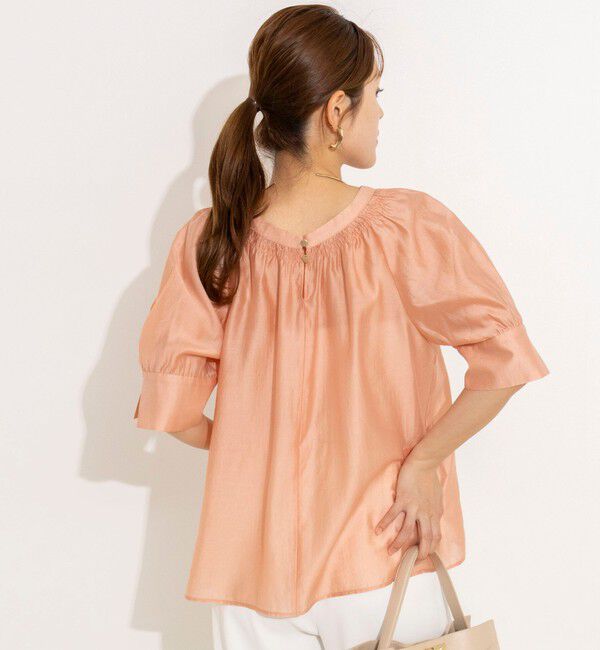 NOLLEY'S「ウォッシャブルボリュームスリーブ2WAYシアーブラウス」|シャツ・ブラウス|