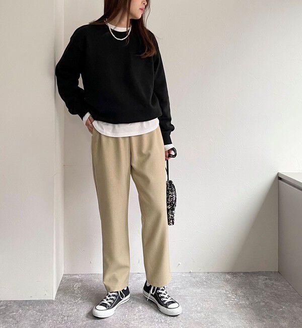 fredy emue「ウールライクスラブクロステーパードパンツ」|チノ|