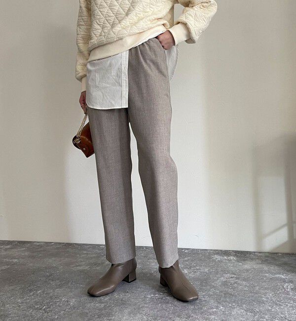 fredy emue「ウールライクスラブクロステーパードパンツ」|チノ|