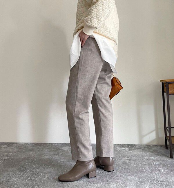 fredy emue「ウールライクスラブクロステーパードパンツ」|チノ|