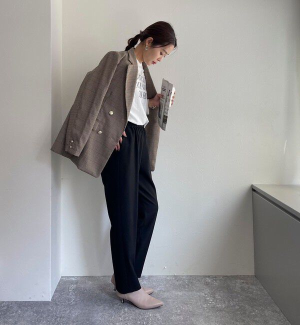 fredy emue「ウールライクスラブクロステーパードパンツ」|チノ|