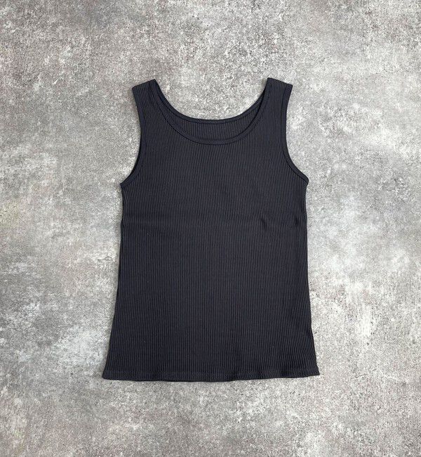 fredy emue「ニットライクテレコタンクトップ」|Tシャツ・カットソー|チャコールグレー