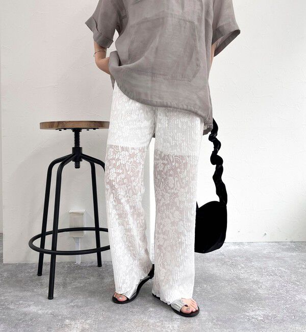 fredy emue「カットレースパンツ」|チノ|オフホワイト