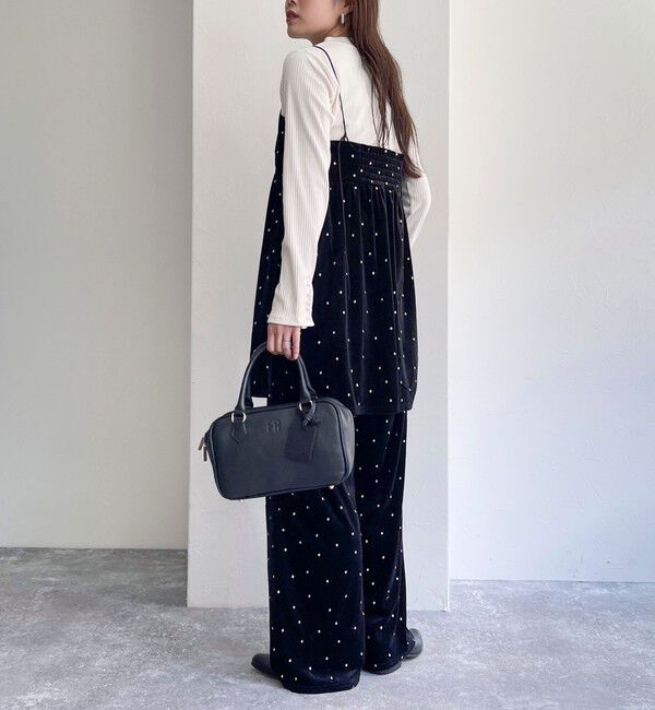 fredy emue「《セットアップ対応》ベロアドット刺繍キャミブラウス」|キャミソール|