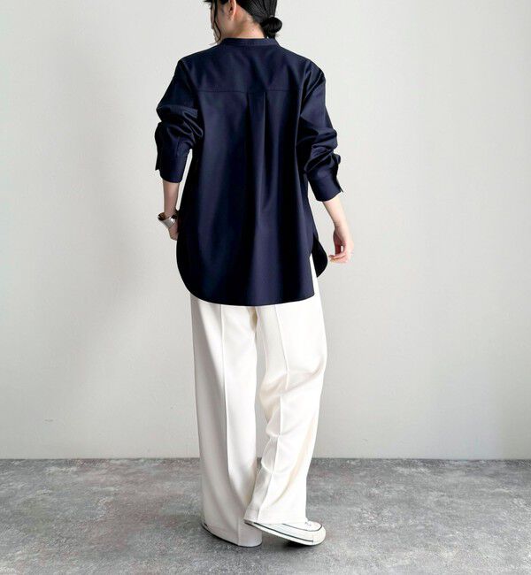 fredy emue「《セットアップ対応》TRパール釦バンドカラーシャツ」|シャツ・ブラウス|