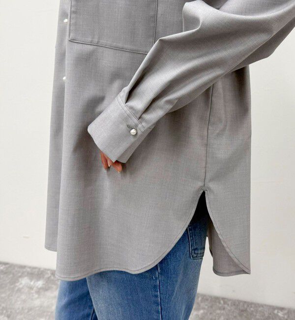 fredy emue「《セットアップ対応》TRパール釦バンドカラーシャツ」|シャツ・ブラウス|