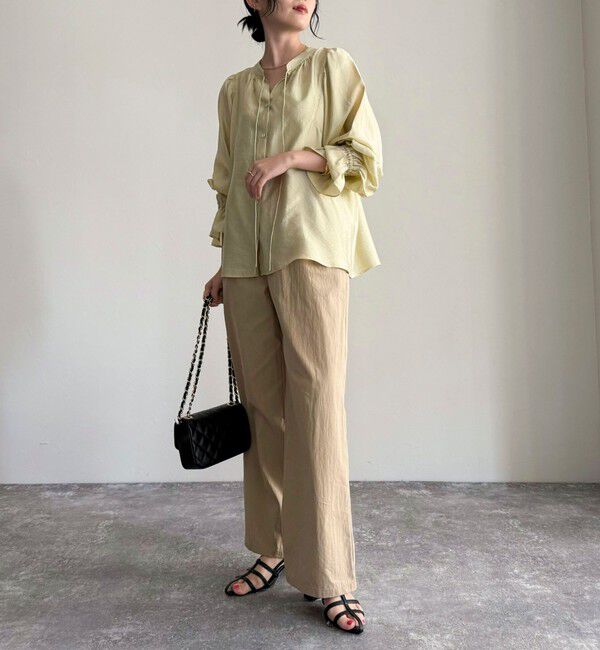 fredy emue「シャイニーシアー2WAYギャザーブラウス」|シャツ・ブラウス|