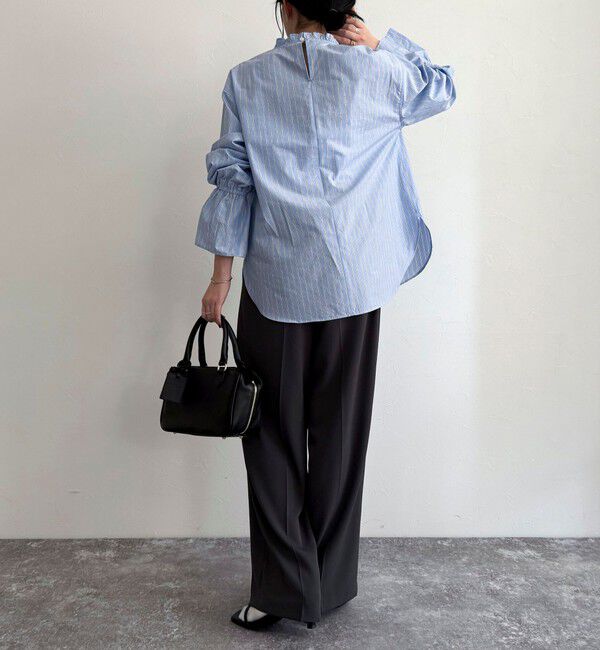 fredy emue「袖フレアストライプシャツ」|シャツ・ブラウス|