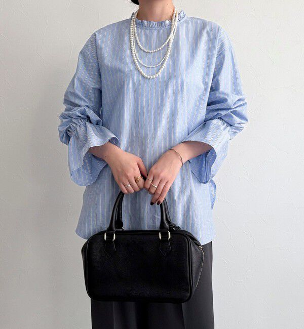 fredy emue「袖フレアストライプシャツ」|シャツ・ブラウス|