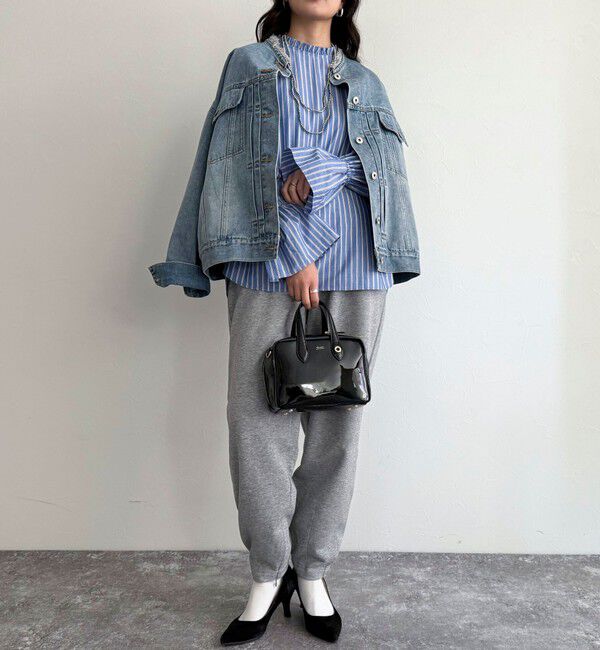 fredy emue「袖フレアストライプシャツ」|シャツ・ブラウス|