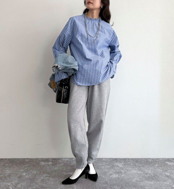fredy emue「袖フレアストライプシャツ」|シャツ・ブラウス|