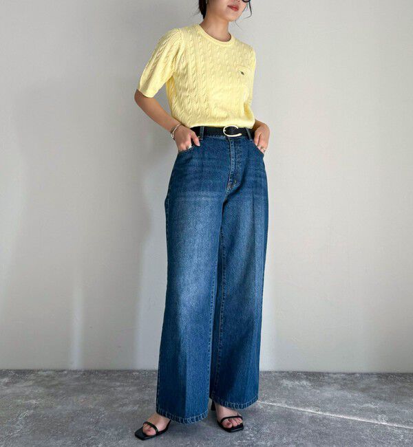 fredy emue「FR刺繍ケーブル柄ポケ付きプルオーバー」|ニット・セーター|