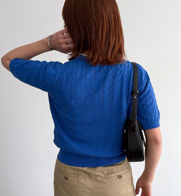 fredy emue「FR刺繍ケーブル柄ポケ付きプルオーバー」|ニット・セーター|