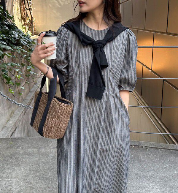 fredy emue「コットンリップルウエストシェイプワンピース」|ワンピース|