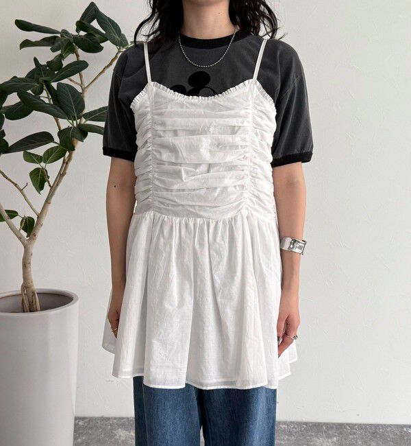 fredy emue「ギャザーキャミソールビスチェ」|キャミソール|