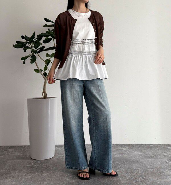 fredy emue「スモッキングフレンチプルオーバー」|Tシャツ・カットソー|