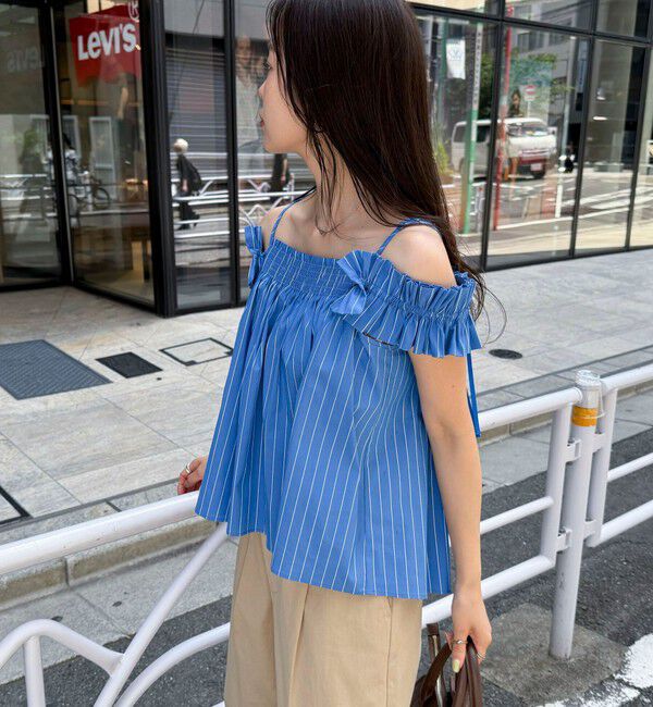 fredy emue「マルチウェイストライプノースリーブブラウス」|シャツ・ブラウス|