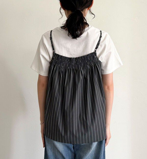 fredy emue「マルチウェイストライプノースリーブブラウス」|シャツ・ブラウス|