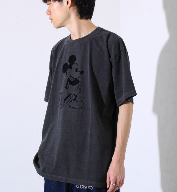 GLOSTER「【GOOD ROCK SPEED】MICKEY / フロッキープリントTシャツ」|Tシャツ・カットソー|