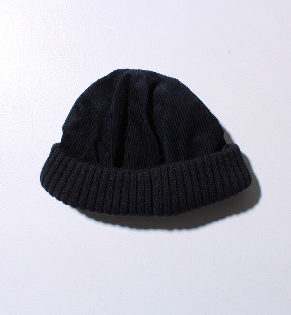 GLOSTER「【GLOSTER/グロスター】コーデュロイ ロールワッチ ニット帽」|ニット帽|ブラック