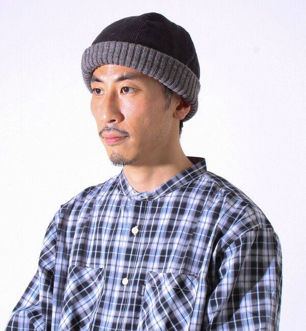 GLOSTER「【GLOSTER/グロスター】コーデュロイ ロールワッチ ニット帽」|ニット帽|