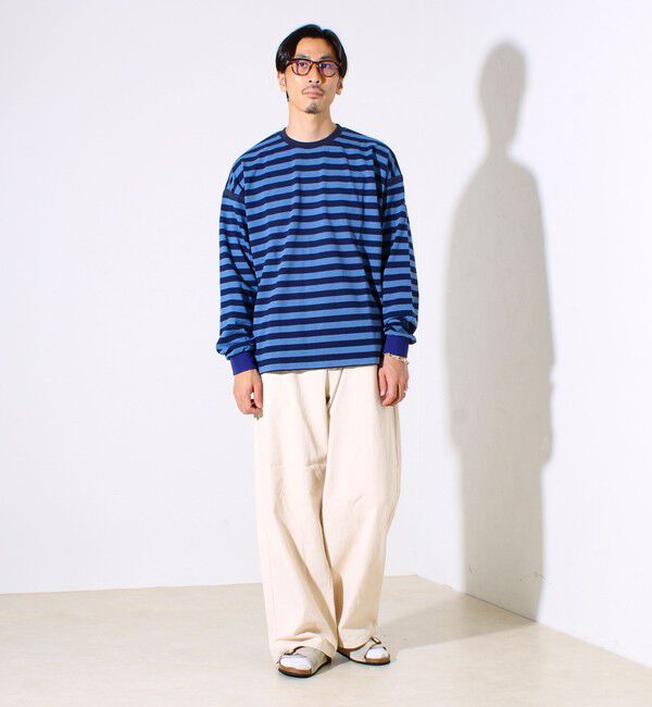 GLOSTER「【ワイド好き必見】ダック地 ワイドシルエットパンツ」|チノ|