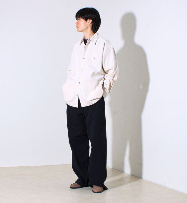 GLOSTER「【ワイド好き必見】ダック地 ワイドシルエットパンツ」|チノ|