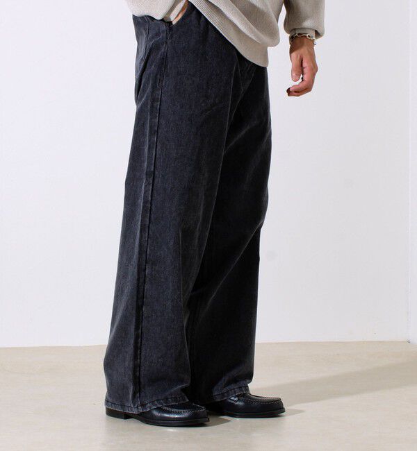 GLOSTER「【ワイド好き必見】ダック地 ワイドシルエットパンツ」|チノ|