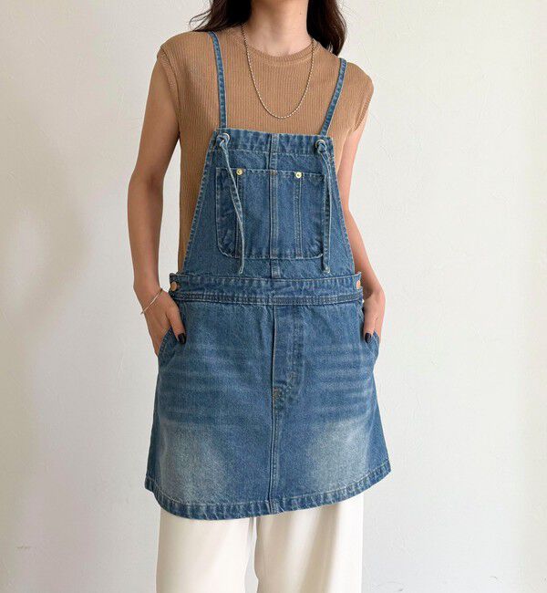 fredy emue「デニムサロペットチュニック」|オールインワン|ブルー