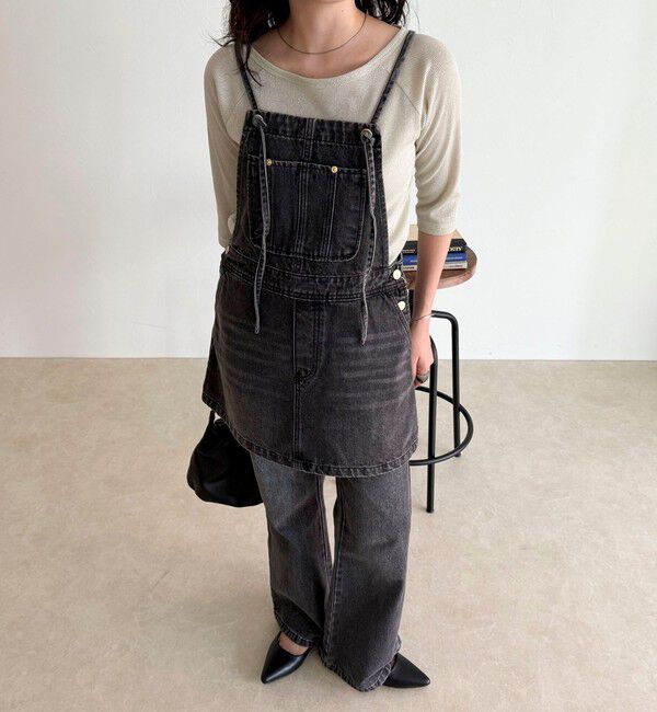 fredy emue「デニムサロペットチュニック」|オールインワン|