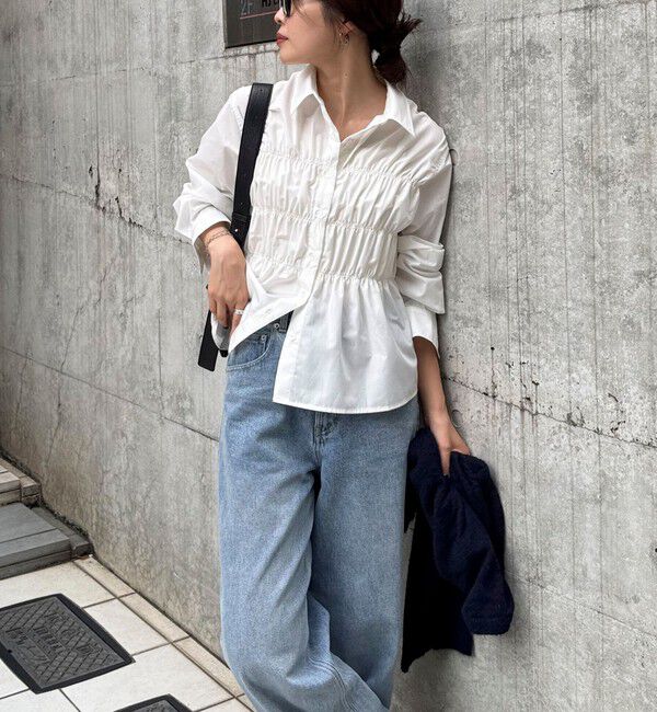 fredy emue「【@sora_522m企画】シャーリングシャツ」|シャツ・ブラウス|