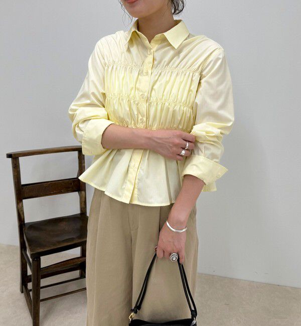 fredy emue「【@sora_522m企画】シャーリングシャツ」|シャツ・ブラウス|