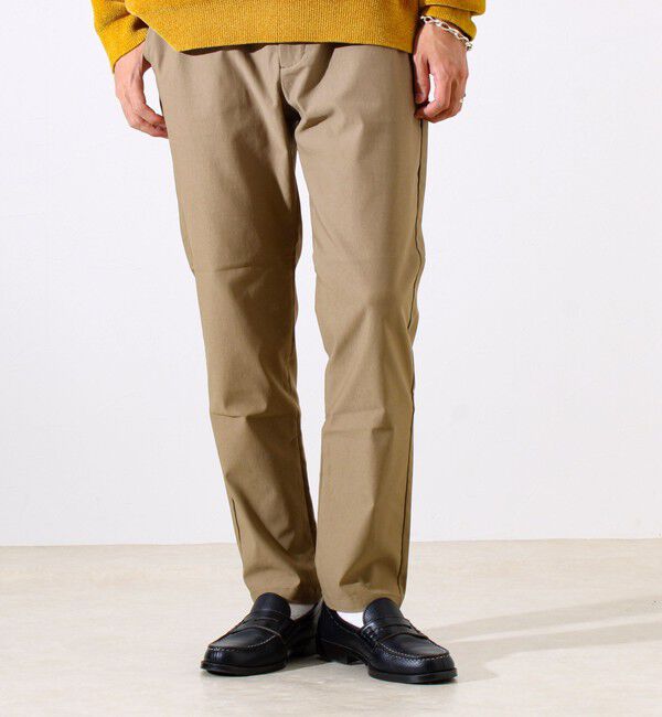 GLOSTER「【大人の美脚パンツ/S～XL展開】ミラクルストレッチ イージーパンツ」|チノ|ベージュ