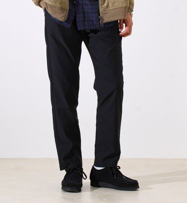 GLOSTER「【大人の美脚パンツ/S～XL展開】ミラクルストレッチ イージーパンツ」|チノ|ブラック