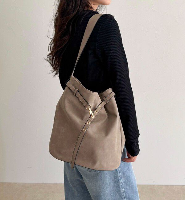 fredy emue「【WEB限定カラー】スエードベルトホーボーバッグ」|ショルダー・メッセンジャー|