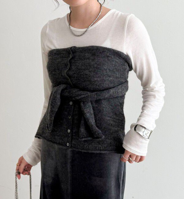 fredy emue「モヘヤ混ビスチェカーディガン」|カーディガン|