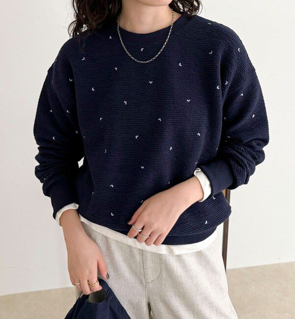 fredy emue「【大人気リバイバル】ハート刺繍コンパクトスウェットプルオーバー」|スウェット・ジャージ|